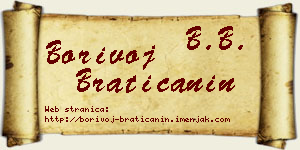 Borivoj Bratičanin vizit kartica